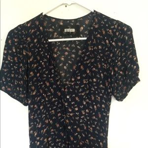 Reformation Floral Button Up Midi Dress